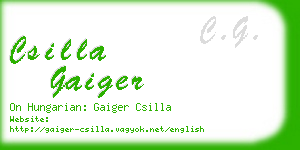 csilla gaiger business card